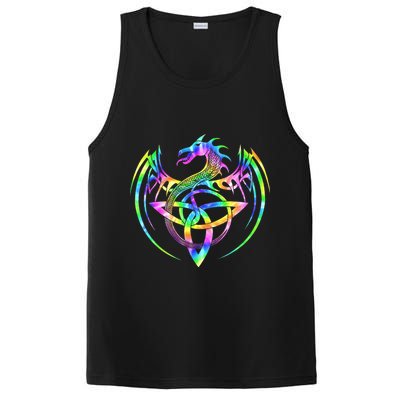 Tie Dye Tribal Celtic Knot Fantasy Dragon PosiCharge Competitor Tank