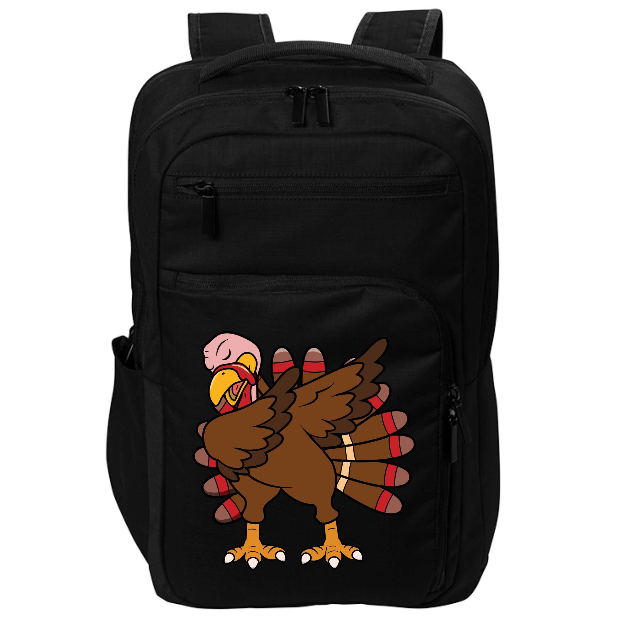 Turkey Dab Thanksgiving Funny Impact Tech Backpack
