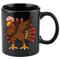 Turkey Dab Thanksgiving Funny 11oz C Handle Ceramic Mug