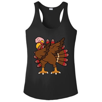 Turkey Dab Thanksgiving Funny Ladies PosiCharge Competitor Racerback Tank