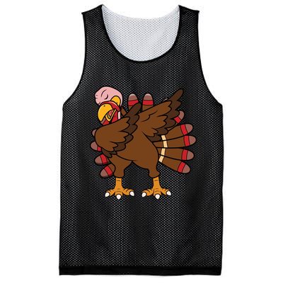 Turkey Dab Thanksgiving Funny Mesh Reversible Basketball Jersey Tank