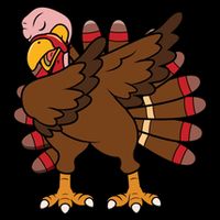 Turkey Dab Thanksgiving Funny Tie-Dye T-Shirt
