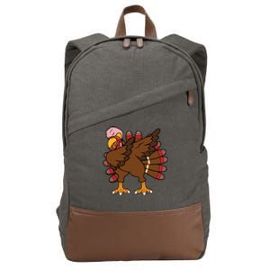 Turkey Dab Thanksgiving Funny Cotton Canvas Backpack