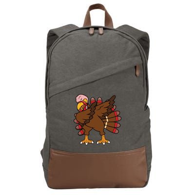 Turkey Dab Thanksgiving Funny Cotton Canvas Backpack