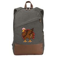 Turkey Dab Thanksgiving Funny Cotton Canvas Backpack