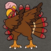 Turkey Dab Thanksgiving Funny Cotton Canvas Backpack