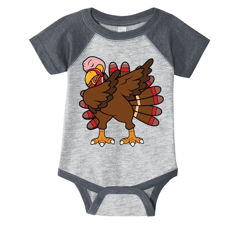 Turkey Dab Thanksgiving Funny Infant Baby Jersey Bodysuit