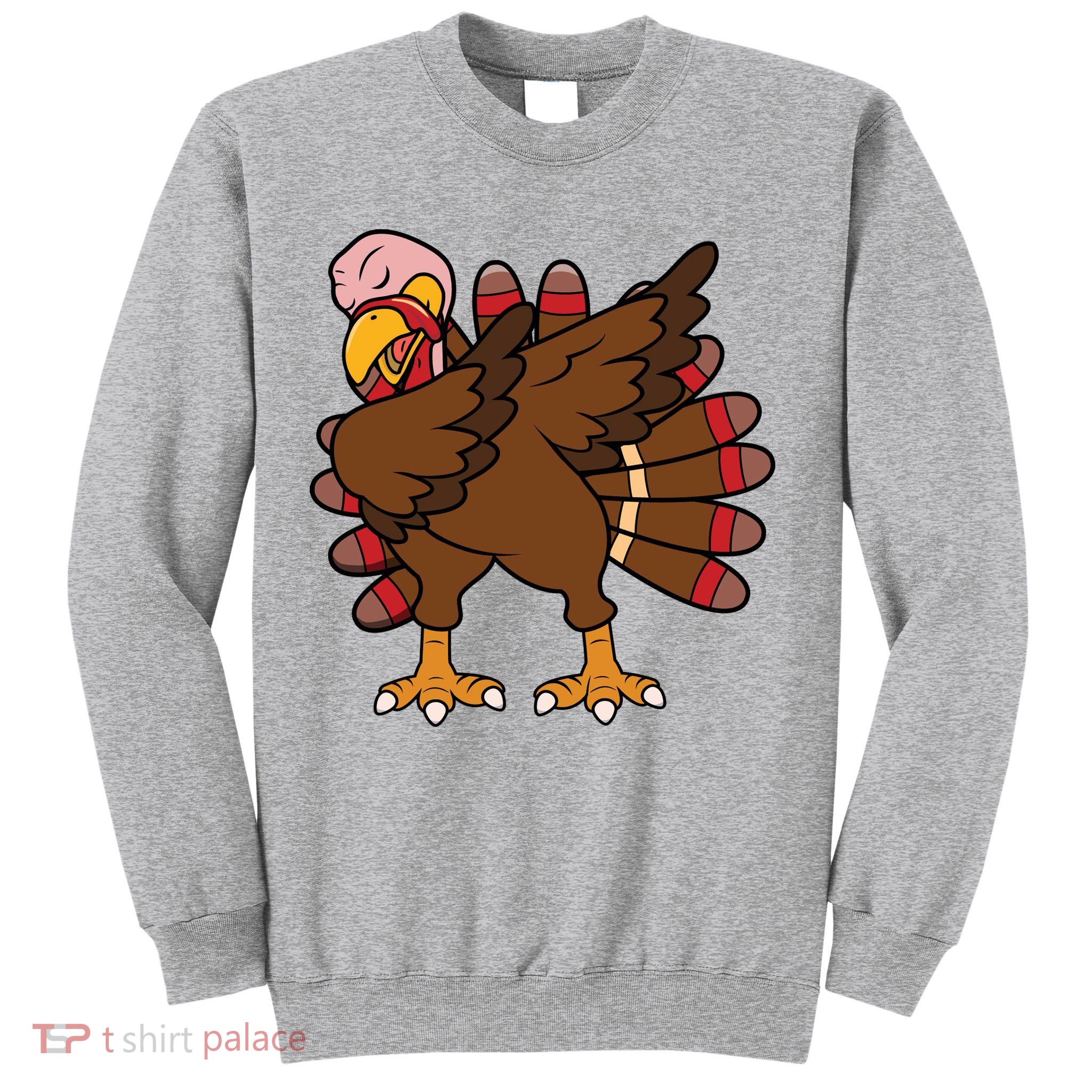 Turkey Dab Thanksgiving Funny Sweatshirt