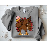 Turkey Dab Thanksgiving Funny Sweatshirt