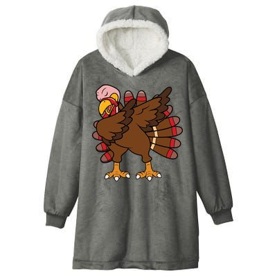 Turkey Dab Thanksgiving Funny Hooded Wearable Blanket