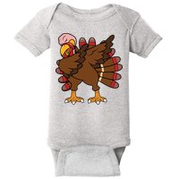 Turkey Dab Thanksgiving Funny Baby Bodysuit
