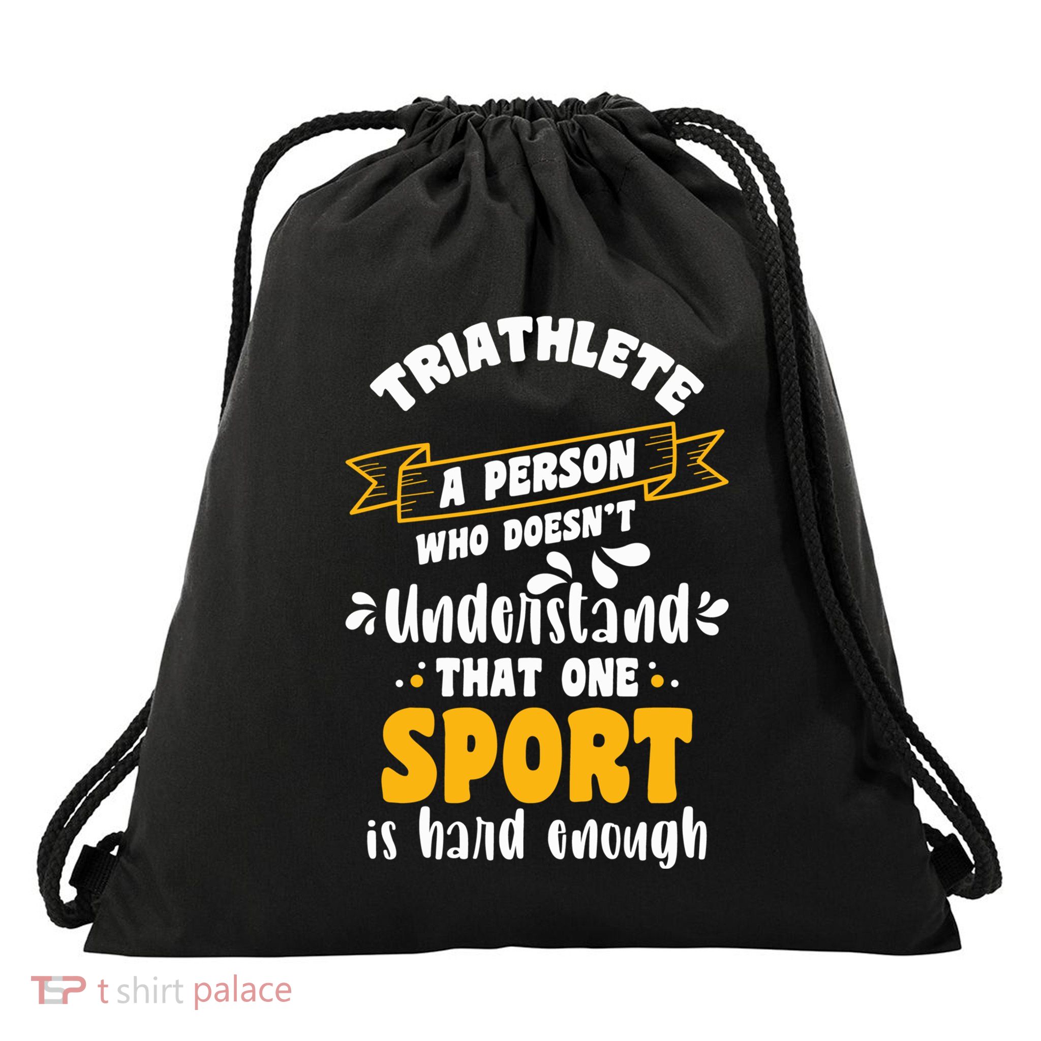 Triathlete Definition Triathlon Dads Triathletes Triathlon Gift Drawstring Bag