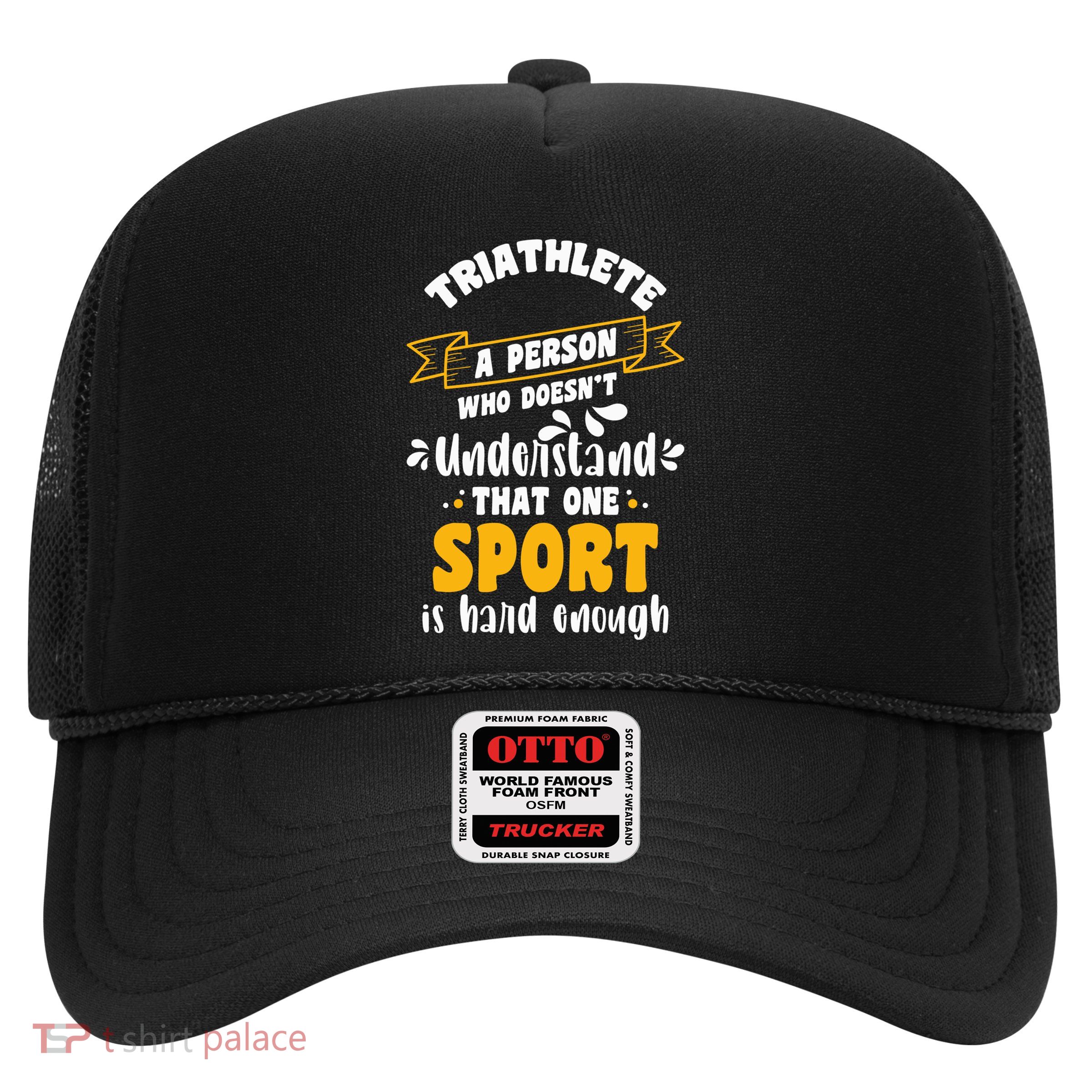 Triathlete Definition Triathlon Dads Triathletes Triathlon Gift Trucker Hat