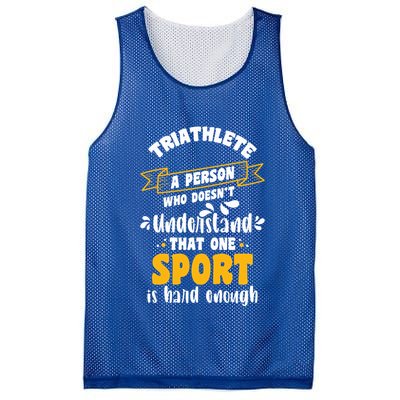 Triathlete Definition Triathlon Dads Triathletes Triathlon Gift Mesh Reversible Basketball Jersey Tank