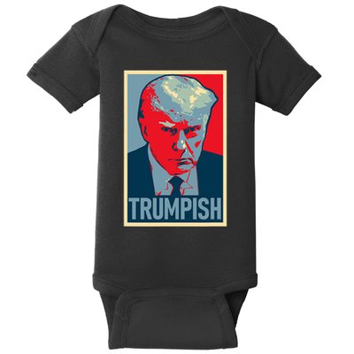 TRUMPISH DONALD TRUMP MUG SHOT Obama Hope Meme Parody Baby Bodysuit