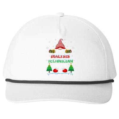 The Dialysis Technician Gnome Kidney Nurse Christmas Snapback Five-Panel Rope Hat