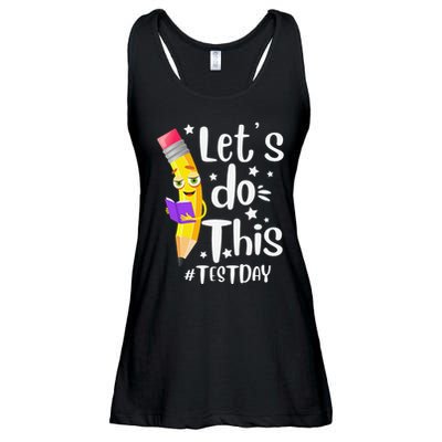 Test Day Teacher Lets do This Test day State Testing Teacher Ladies Essential Flowy Tank