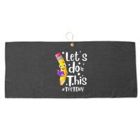 Test Day Teacher Lets do This Test day State Testing Teacher Large Microfiber Waffle Golf Towel