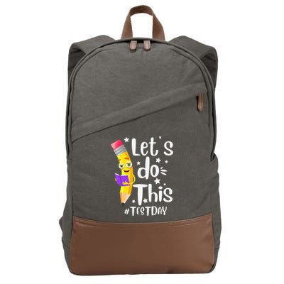 Test Day Teacher Lets do This Test day State Testing Teacher Cotton Canvas Backpack