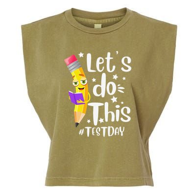 Test Day Teacher Lets do This Test day State Testing Teacher Garment-Dyed Women's Muscle Tee