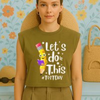 Test Day Teacher Lets do This Test day State Testing Teacher Garment-Dyed Women's Muscle Tee