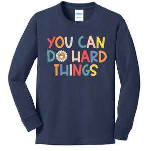 Test Day Teacher You Can Do Hard Things Kids Long Sleeve Shirt