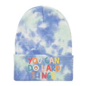 Test Day Teacher You Can Do Hard Things Tie Dye 12in Knit Beanie