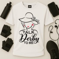 Talk Derby To Me Funny Derby Party Horse Racing Fans  Cooling Performance Crew T-Shirt