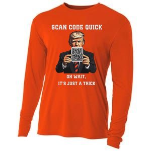 Trump Dancing Troll Qr Joke Cooling Performance Long Sleeve Crew