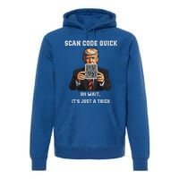 Trump Dancing Troll Qr Joke Premium Hoodie