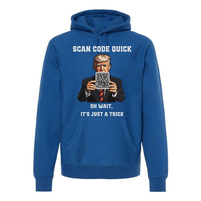 Trump Dancing Troll Qr Joke Premium Hoodie