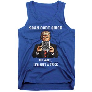 Trump Dancing Troll Qr Joke Tank Top