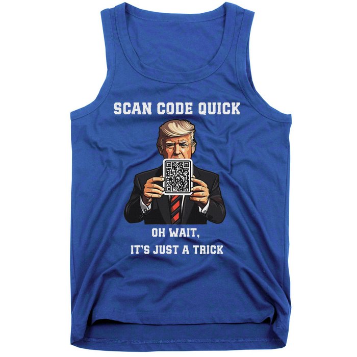 Trump Dancing Troll Qr Joke Tank Top