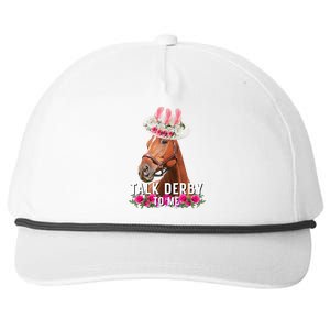 Talk Derby To Me Horse Racing Funny Derby Day Snapback Five-Panel Rope Hat