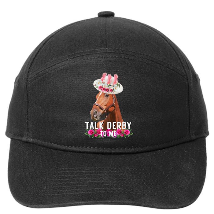 Talk Derby To Me Horse Racing Funny Derby Day 7-Panel Snapback Hat