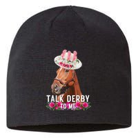 Talk Derby To Me Horse Racing Funny Derby Day Sustainable Beanie