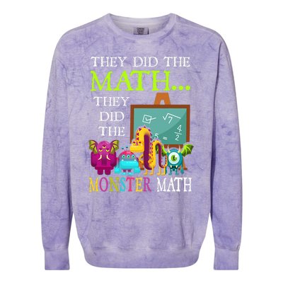 They Did The Math They Did The Monster Math Colorblast Crewneck Sweatshirt