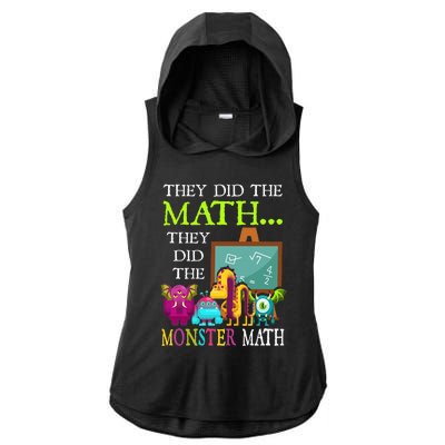 They Did The Math They Did The Monster Math Ladies PosiCharge Tri-Blend Wicking Draft Hoodie Tank