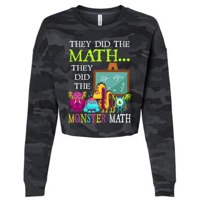 They Did The Math They Did The Monster Math Cropped Pullover Crew