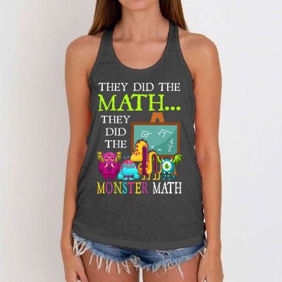 They Did The Math They Did The Monster Math Women's Knotted Racerback Tank