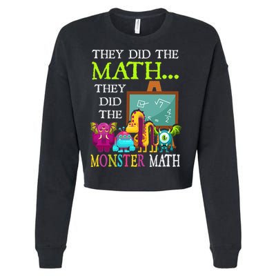 They Did The Math They Did The Monster Math Cropped Pullover Crew