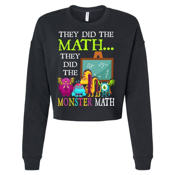 They Did The Math They Did The Monster Math Cropped Pullover Crew