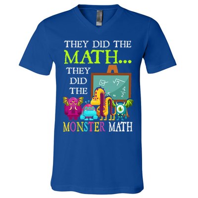 They Did The Math They Did The Monster Math V-Neck T-Shirt