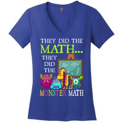 They Did The Math They Did The Monster Math Women's V-Neck T-Shirt