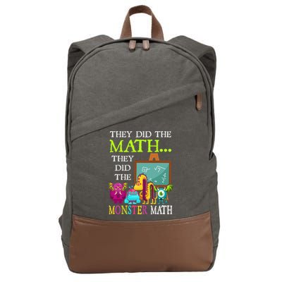 They Did The Math They Did The Monster Math Cotton Canvas Backpack