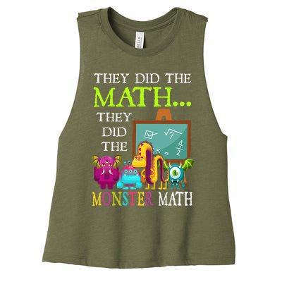 They Did The Math They Did The Monster Math Women's Racerback Cropped Tank