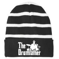 The Drumfather Striped Beanie with Solid Band