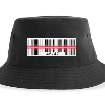 Trump Dance Troll Barcode Scan Qr Funny President Dance Code Sustainable Bucket Hat