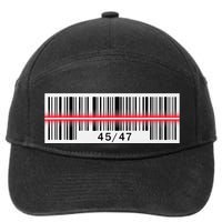 Trump Dance Troll Barcode Scan Qr Funny President Dance Code 7-Panel Snapback Hat