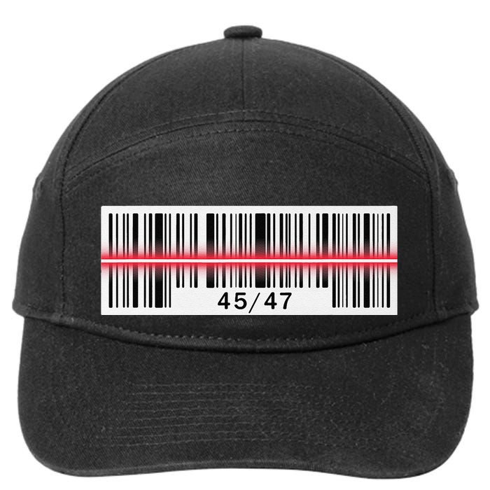 Trump Dance Troll Barcode Scan Qr Funny President Dance Code 7-Panel Snapback Hat